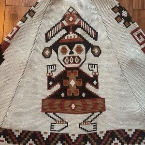 70s Vintage Knit Cape